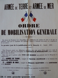 Affiche de la mobilisation 1914